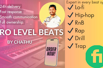 produce high quality hip hop, lofi or custom beats for you