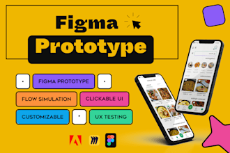 create an interactive figma prototype for your app or website
