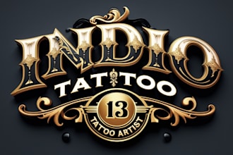 make more elegant and classic for logo tattoo and barbershop