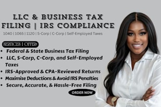 handle your llc tax filing, business tax returns, and compliance
