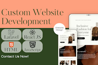 build custom website development full stack web developer front end developer