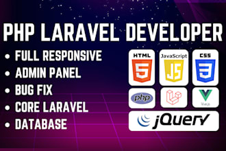 fix bugs, add features, and upgrade PHP laravel apps