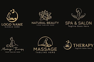 do unique spa, yoga, massage, cosmetic, fashion  esthetics logo design