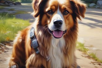 draw pet portrait into cartoon