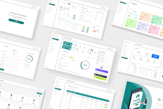 design dashboard, web app, CRM, website UI in figma