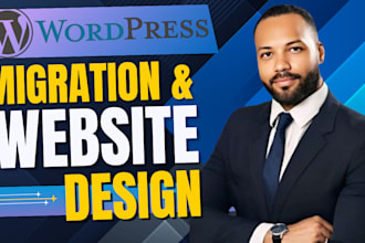 build, migrate wordpress website on hostinger, godaddy, bluehost, ionos website