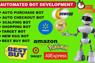 create auto purchase bot shopping bot auto checkout bot, pokemon bot