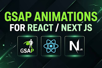 do gsap animation in react, next js, and tailwind CSS