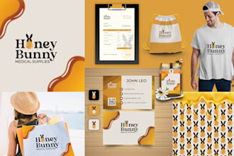 design modern and luxury logo, branding kit and brand identity