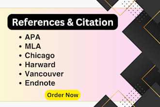 format references and citations in apa, mla, chicago and harvard style