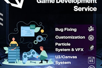 customize,optimize, fix bugs your 2d 3d game unity