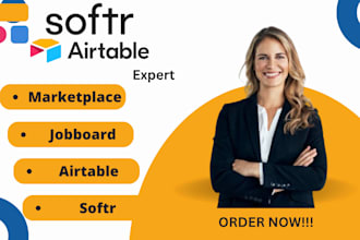 setup airtable softr website client portal database design