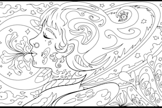 draw coloring book for adult and kids