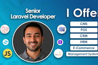 be your senior laravel developer for crm, pos, cms, hrm and PHP websites