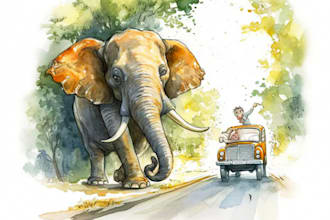 draw watercolor children storybook illustrations for you