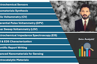 do electrochemical sensing, nanomaterial characterization and research analysis