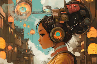 create fan art illustrations in a realistic style