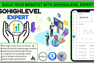be your gohighlevel, clickfunnels, kajabi, leadpages, a2p, websitedesign, expert