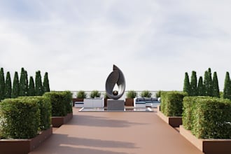 render city house,game 3d environment, landscape,site plan, sci fi tower, assets