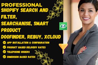 setup shopify search and filter searchanise smart product doofinder rebuy xcloud