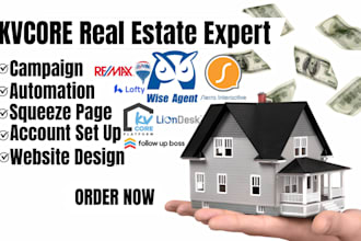 setup lofty CRM website, boldtrail, kvcore, chime, follow up boss, kv core CRM