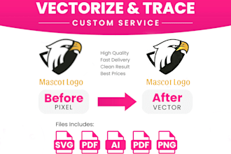 redraw logo to ai, eps, svg, png, vector tracing