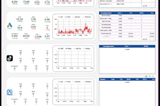 dashboard PPC pay per click in looker studio sanpchat meta tiktok g ads etc
