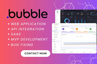 build bubble web app, marketplace, saas, ai integration with bubble io