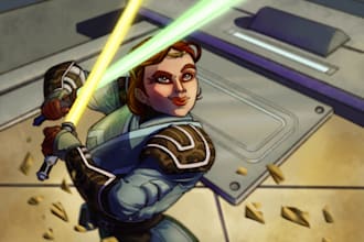 illustrate your characters in a unique or stylized style