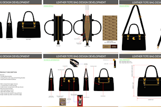 design fashion mockup bag flat sketch tech pack factory duffle bag backpack