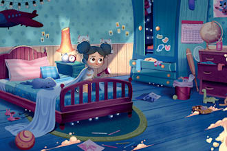 do custom childerns book illustration and whimsical art