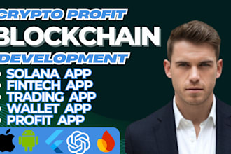 develop solana crypto app wallet app nft marketplace, trading bot blockchain app
