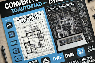 convert pdf to auto cad, dwg, or dwg to PDF