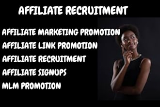 do affiliate link promotion and recruit more members to your affiliate team