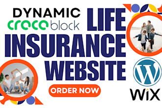 design dynamic life, health insurance website insurance website with crocoblock