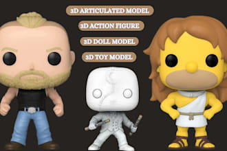 sculpt 3d articulated model 3d bjd 3d toy 3d doll flexi model for 3d printing