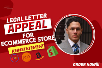 write legal letter for reinstate and reactivation of blocked ecommerce store