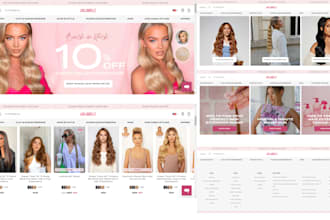 create hair extension shopify store, hair extension website, hair website