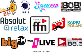 do unique music airplay and broadcast on popular german radio