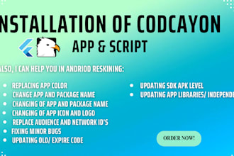 install any codecayon script and config your app