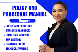 write employee handbook, business policy and procedure manual, cannabis policy