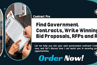 find government contract, write winning bid proposal, rfp,rfi and business plan