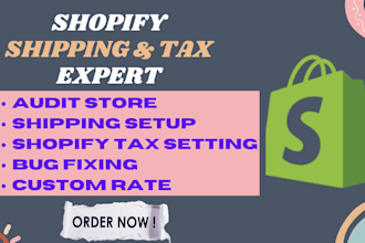 setup shopify shipping and shopify tax setup store audit