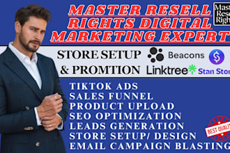 set up your stan store and promote your digital products with lead generation