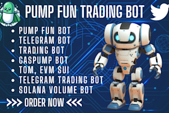 build telegram trading bot evm solana volume bot pumpfun gaspump sui ton holder
