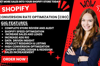 setup shopify cro, redesign shopify store for cro, shopify audit, cro