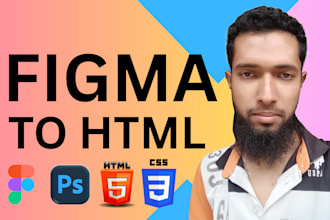 convert figma to html, psd to html5 with tailwind css