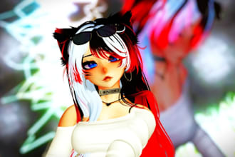 do 3d vrchat avatar, vrc avatar, vr character, vtuber, vr avatar, vr chat avatar
