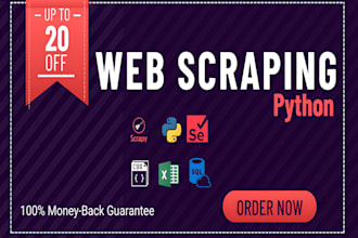 do python web scraping, data scraper, selenium, scrapy