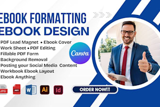 design canva ebook, lead magnet, workbook, ebook formatting and layout design